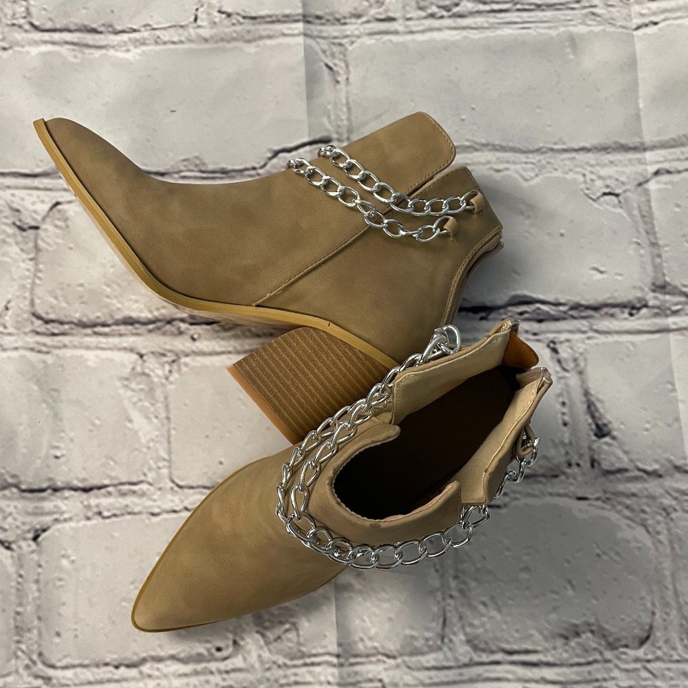 Chain Link Ankle Booties